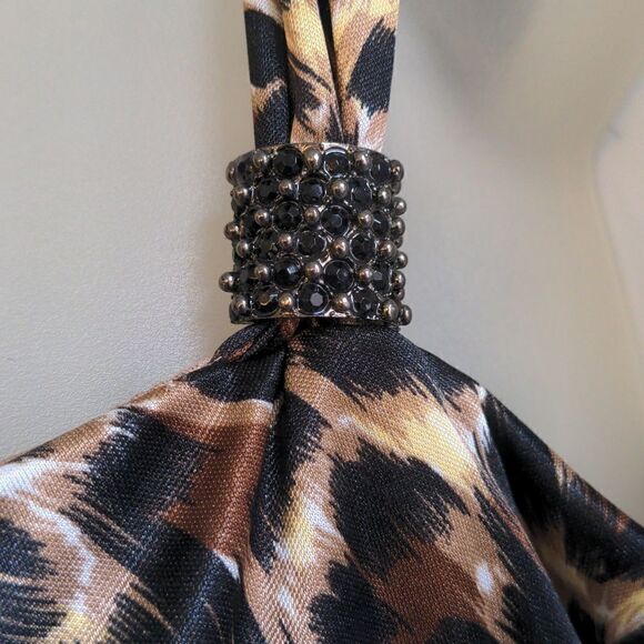 Love Tease Leopard Print Bodycon Wiggle Mini Dress Sz 11 - Picture 5 of 11